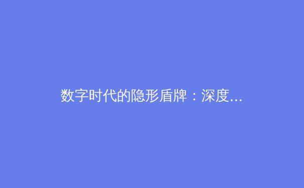 数字时代的隐形盾牌：深度解析VPN技术演进与安全资讯 - 2