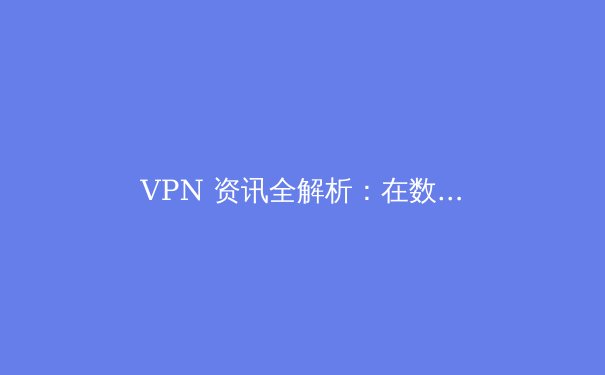 VPN 资讯全解析：在数字浪潮中守护你的网络安全与自由 - 4