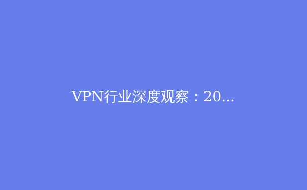 VPN行业深度观察：2024隐私、法规与技术创新三重奏 - 4
